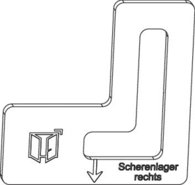 Maco  Fräseinlage für Scherenlager Multi Power rechts/links  368036