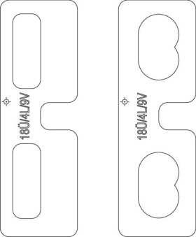 Maco  Fräseinlage für Eck- und Scherenlager DT FR16/AR27 4L/18Ü/9V Holz  101550