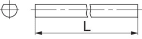 Maco  Verschlussstange für Ladenverschluss L=2.200mm weiß-S  36860