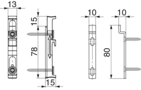 Maco  Faltladenkupplung schmal für Abstand 20 mm schwarz-S  101799