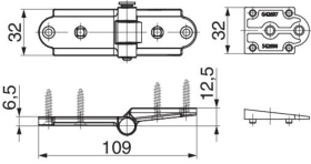 Maco  Band für Ausstellladen mit Unterlage Ü13 L=109mm weiß-S  101986