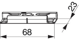 Maco  Schließteil i.S. o.Verstärkungsringe FT24 13V Schrägverschraubung Silber Höhe +2mm  369301