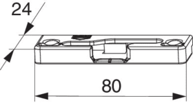 Maco  Schließteil für PAS Holz FT24 12L 13V rechts - 0,8 mm Anpressdruck Silber  369408