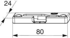 Maco  Schließteil für PAS Holz FT24 12L 13V links - 0,8 mm Anpressdruck Silber  369409