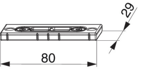 Maco  Riegelschließteil FT30 13V 2 Schlitze Silber  225431