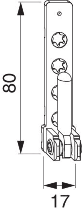 Maco  Ecklager PVC mit 3 mm Positionszapfen 12L titan  225578
