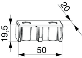 Maco  Anschlag für Führungsschiene flächenbündig Silber  369677