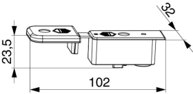 Maco  Abdeckkappen-Set für obere Führung mit Anschlagdämpfer für Führungsschiene flächenbündig Schwarz  369683
