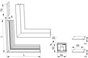 Maco  Packung erhöhte Dichtheit Flügeldichtung L=2500 mm für 68/28 mm Schema A Schwarz li/re  102355