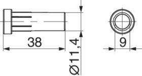 Maco  Bandbuchse offen BLR und F14 schwarz  371562