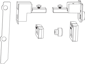 Maco  Zubehör RC2 für HS Getriebe für obere Führungschiene mit Blende und universal nieder Silber DM27,5  103566