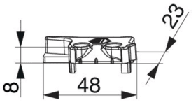 Maco  Hebeteil MM für PVC rechts Silber  371713