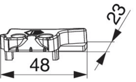 Maco  Hebeteil MM für PVC links Silber  371714