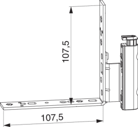 Maco  MM Falzecklagerband DT160 mit ÜV rechts 4L/15Ü-9V silber  227496