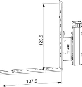 MACO Falzecklagerband DT160 für Fenstertür mit ÜV rechts silber