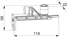 Maco  Obere Führung Bandseite, für Führungsschiene flächenbündig mit Puffer Schwarz  227607