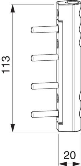 Maco  Ecklagerband Multi Mammut PVC 5 mm Tragezapfen 23 mm lang titan  228141