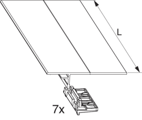 Maco  Packung Trittabdeckung HS-ST in Alu Fixflügel mit Halterung 240 L=5.000 silber EV1  104682