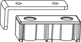 Maco  Anschlag für Führungsschiene flächenbündig mit Anschlagdämpfer Silber  104781