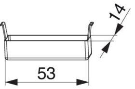 Maco  Fräsabdeckung Türschloss für Fallen- und Riegelschließteil für PVC Profile Silber  41251