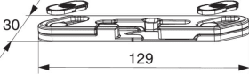 Maco  GL Schließteil i.S. Holz FT30 12L 13V gesicherte Lüftungsstellung rechts Silber  105446