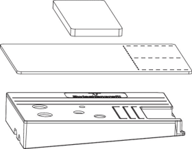 Maco  Packung Dichtungsplatte für Zwischenprofil 130 mm mit Entwässerung Silber links  105477