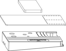 Maco  Packung Dichtungsplatte für Zwischenprofil 130 mm mit Entwässerung Silber rechts  105478