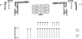 Maco  Packung Flügelteile HS Kunststoff Profine PremiDoor Silber  105533