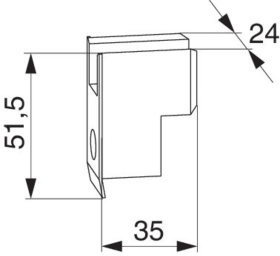 Maco  Obere Führung Getriebeseite, für Führungsschiene mit Blende und universal nieder, Schwarz  42129