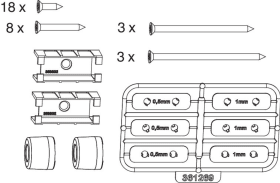 Maco  Packung Flügelteile HS Kunststoff Gealan S9000 Silber  105707