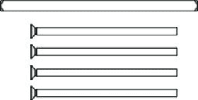 Maco  Stift und Schrauben für Griff- und Rosettengarnituren hoch und nieder 96-106 mm  105749