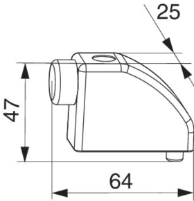Maco  Anschlagspuffer HS für Abstand 23 mm Weiß  42240