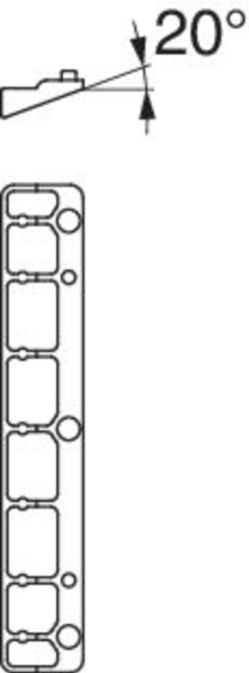 Maco  Unterlage für Schließzapfenplatte R2 20° schräg Schwarz  42282
