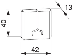 Maco  Dichtungsstück HS für Führung mit Blende oben FT= B=42mm Schwarz  42496