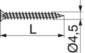 Maco  Spanplattenschraube Pozidrive 4,5x50 Rustico Schwarz  10898