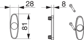 Maco  Zylinderrosette für RZ außen Rhapsody Silber Nocken 12  11156