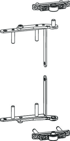 MACO Drehlager 3-flg. Fenster Holz rechts oben und unten verkehrsweiß RAL 9016