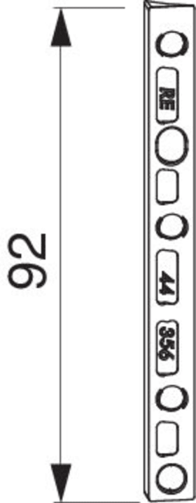 Maco  Unterlage für Ecklagerband PVC rechts 5 mm Weiß  44375