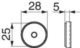 Maco  Unterlage für Anschlagpuffer soft stapelbar 5 mm hoch Weiß  44750