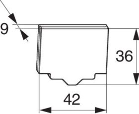 Maco  Fiber-Therm Dichtungsstück für fixen Flügel FT= B=mm für Niederlande Grau  454883