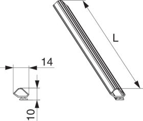 Maco  Streifdichtung für HS-Dichtungsschiene Silber L=5.000mm  454886