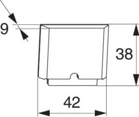 Maco  Zubehör für Laufschiene flach für Niederlande Silber  454903