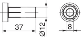 Maco  Bandbuchse offen MMV Ø8 weiß  454975