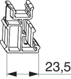 Maco  Verbreiterungsverbinder für Grundkörper 140 mm Silber  455125