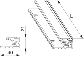 Maco  Dichtungsschiene breit HS in Alu 28 senk und waagerecht mit Verhakung L=2.500mm braun  455203