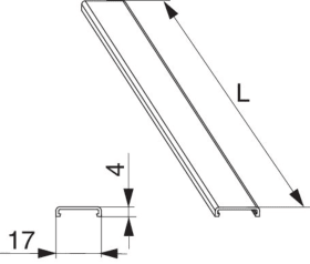 Maco  Abdeckschiene oben für Führungsschiene SKB-S/SE/Z Upgrade PAS L=6.080mm bronze SKB  455676
