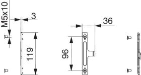 Maco  Kupplungslasche für SKB-Z Griff mit Aufsatzgetriebe für 9 Versatz  455697