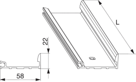 Maco  Dichtungsschiene HS-P in ABS 28 senk und waagerecht L=2.500mm lichtgrau RAL 7035  457726