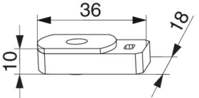 Maco  Anschlagpuffer oben für Führungsschiene SKB  463068