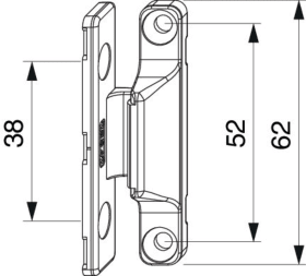 Maco  Anpressverschluss AS/DTuni Holz Flügel- und Rahmenteil 12L 9/13V verkehrsweiß RAL 9016  206585
